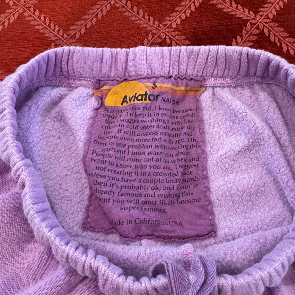 Aviator Nation Purple Sweatpants